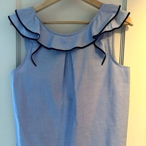 J.Crew ruffle powder blue top